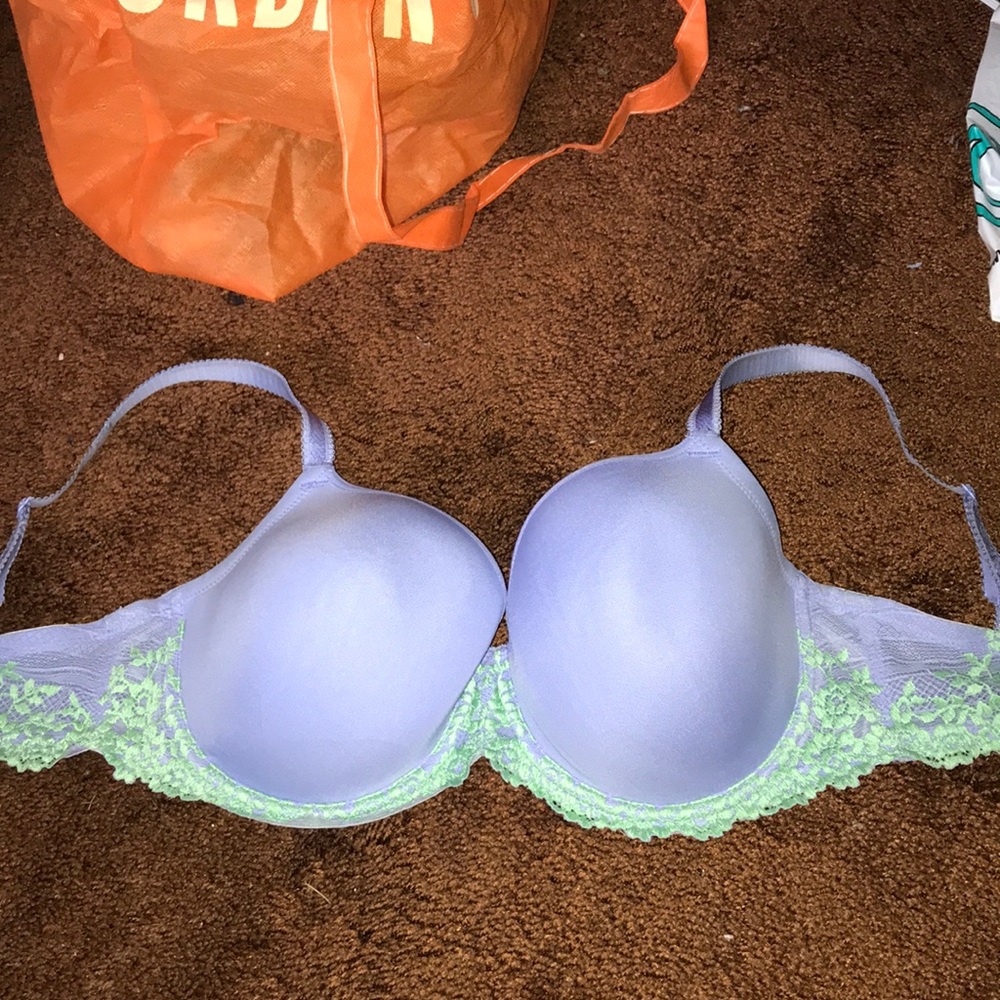 periwinkle with mint lace wacoal 32g bra